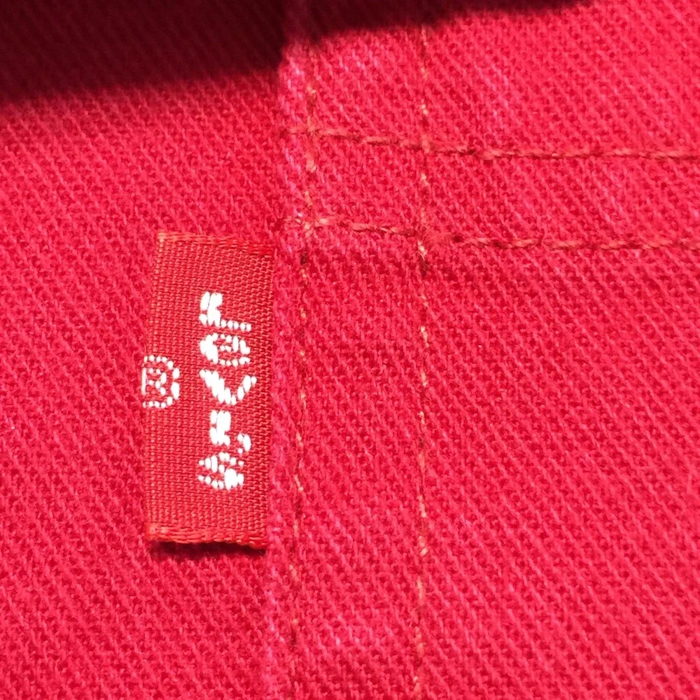 Levi's Red Long Sleeve Button Down Brushpopper Cowboy‎ Shirt Thick Duty Warm
